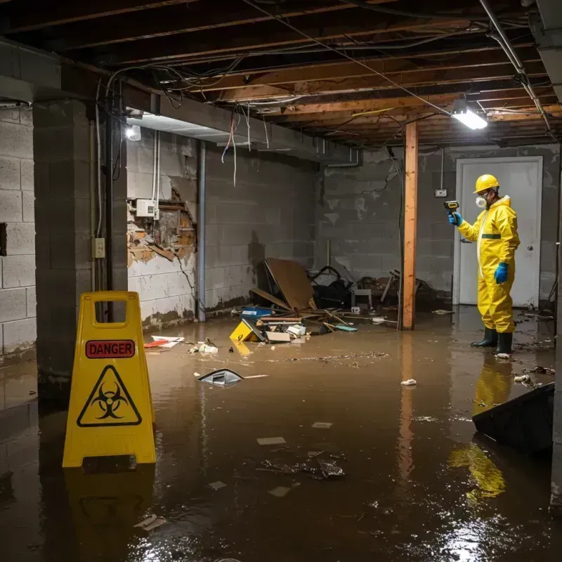 Flooded Basement Electrical Hazard in Eminence, KY Property