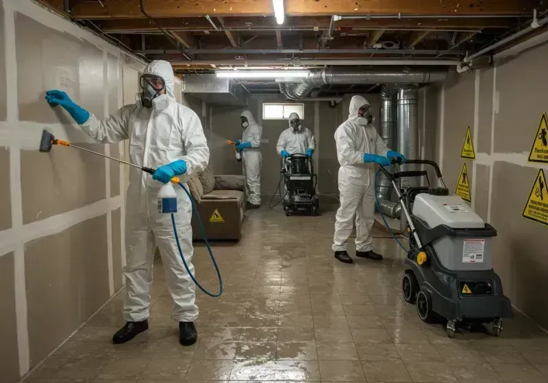 Basement Moisture Removal and Structural Drying process in Eminence, KY